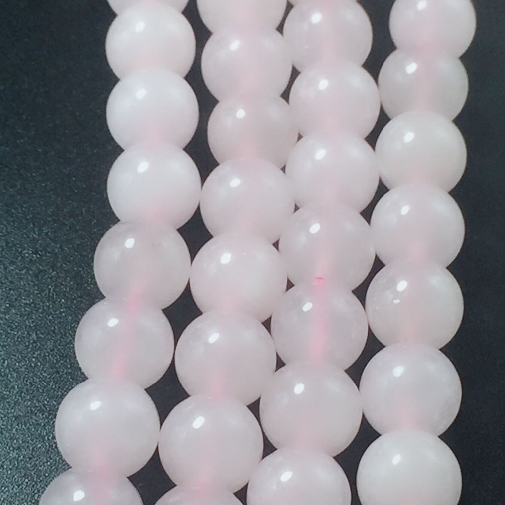 6 pezzi di perline di pietra naturale al dettaglio all'ingrosso per la produzione di gioielli perline rosa 8-14mm collana di bracciale fai da te in cristallo di quarzo rosa rosa 