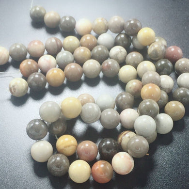 6pcs wholesale 8-10mm Round Frost Multicolor Amazonite Natural Stone Beads Diy Necklace Bracelets Boho Vintage Jewelry Making