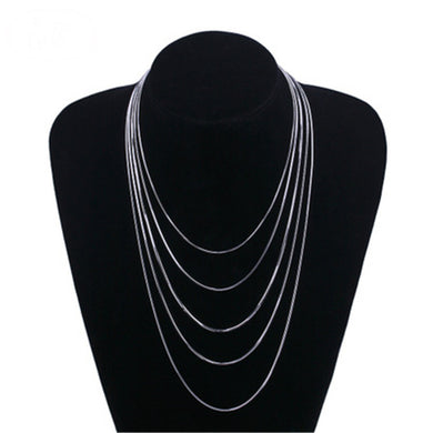 6 taglie disponibili Vero Argento Sterling 925 Sottile Rotonda Catena Del Serpente Collane Donna Uomo Gioielli /40 cm/45 cm/50 cm/55 cm/60 cm/65 cm H5-1 