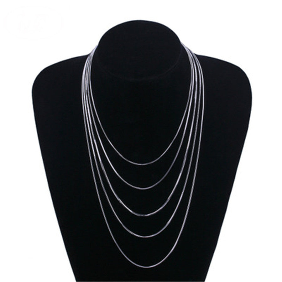 6sizes available Real 925 Sterling Silver Slim Round Snake Chain Necklaces Women Men Jewelry /40cm/45cm/50cm/55cm/60cm/65cm H5-1