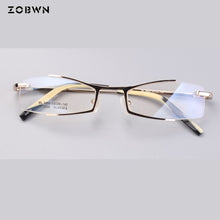 Load image into Gallery viewer, Unisex small size Vintage rimless Eye Glasses With Clear Lens, Women Men Plain Prescription Myopia Optic Frame Eyeglasses