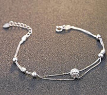 Load image into Gallery viewer, 7Styles Ball Stars Real 925 Silver Chain &amp; Link Bracelets for Women Fashion Fine Sterling-Silver-Jewelry Brand SSB002