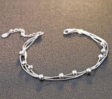 Load image into Gallery viewer, 7Styles Ball Stars Real 925 Silver Chain &amp; Link Bracelets for Women Fashion Fine Sterling-Silver-Jewelry Brand SSB002
