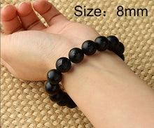 Load image into Gallery viewer, 8-12mm Obsidian Natural Stone Bracelet Black Agate Clear Quartz Crystal Bracelet Red Agate Bracelets For Women Six Days Of True