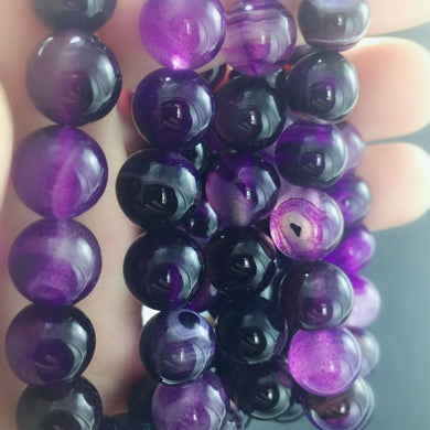 8-12mm Perline di pietra naturale all'ingrosso per perline sciolte di pietra rotonde bianche Perline fai da te per la creazione di gioielli Collana braccialetto Regalo Yoga 