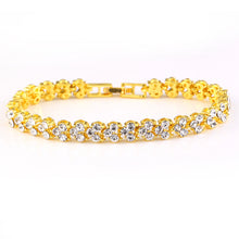 Load image into Gallery viewer, 808 STORE Exquisite Luxury Women Crystal Bracelet 24k Gold Bracelet Jewelry Dubai Bridal Wedding Party Jewelry Accessories