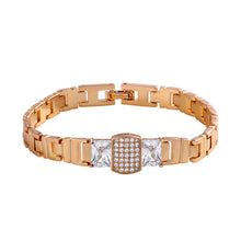 Load image into Gallery viewer, 808 STORE New Fine Jewelry 18k Gold Crystal Bracelet Fashion Watch Chain Bracelet Women Wedding Party Jewelry Accessories