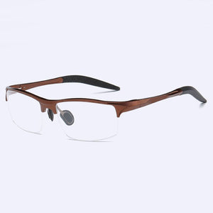 8177 Optical Eyeglasses Frame for Men Eyewear Prescription Glasses Half Rim Man Spectacles Alloy Frame Eyeglasses