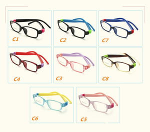 8813 Kid Glasses Rubber Eyeglasses Kids Frames Optical Eyewear for Children No Screw Safe TR Food Grade Myopia Lense