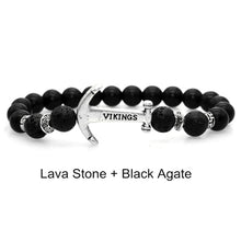 Load image into Gallery viewer, 8mm Anker Anchor Bracelet Natural Amethyst Bracelets For Women Femme Lava Stone Bracelet Stone Pierre Naturelle