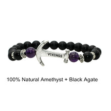 Load image into Gallery viewer, 8mm Anker Anchor Bracelet Natural Amethyst Bracelets For Women Femme Lava Stone Bracelet Stone Pierre Naturelle