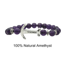 Load image into Gallery viewer, 8mm Anker Anchor Bracelet Natural Amethyst Bracelets For Women Femme Lava Stone Bracelet Stone Pierre Naturelle