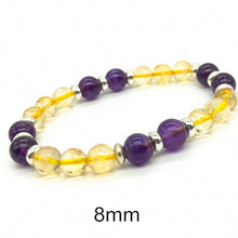 Load image into Gallery viewer, 8mm Natural Aquamarine Bead Bracelet Women 925 Silver Charms Citrine Beads Bracelet Ladies Amethyst Natural Stone Bracelet Femme