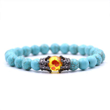 Load image into Gallery viewer, 8mm Women Chakra Bracelet Male Tiger Eye Natural Lava Stone Bracelet Femme Armband Heren Set Men Couple Bracelets Beads Charms