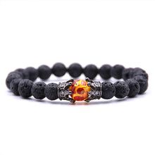 Load image into Gallery viewer, 8mm Women Chakra Bracelet Male Tiger Eye Natural Lava Stone Bracelet Femme Armband Heren Set Men Couple Bracelets Beads Charms