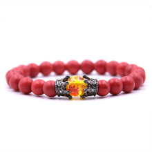 Load image into Gallery viewer, 8mm Women Chakra Bracelet Male Tiger Eye Natural Lava Stone Bracelet Femme Armband Heren Set Men Couple Bracelets Beads Charms