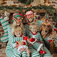 Load image into Gallery viewer, 9 Packs Santa Claus Snowman Deer Christmas Tree Paper Photo Supplies Props Christmas Glasses Decoration P8m2