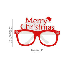 Load image into Gallery viewer, 9 Packs Santa Claus Snowman Deer Christmas Tree Paper Photo Supplies Props Christmas Glasses Decoration P8m2