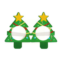 Load image into Gallery viewer, 9 Packs Santa Claus Snowman Deer Christmas Tree Paper Photo Supplies Props Christmas Glasses Decoration P8m2