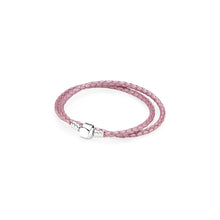 Carica l'immagine nel visualizzatore di Gallery, Bracciale di base in corda di cuoio in argento sterling 925 stile 9 per donna Chiusura con clip adatta perline e pendenti per donna 