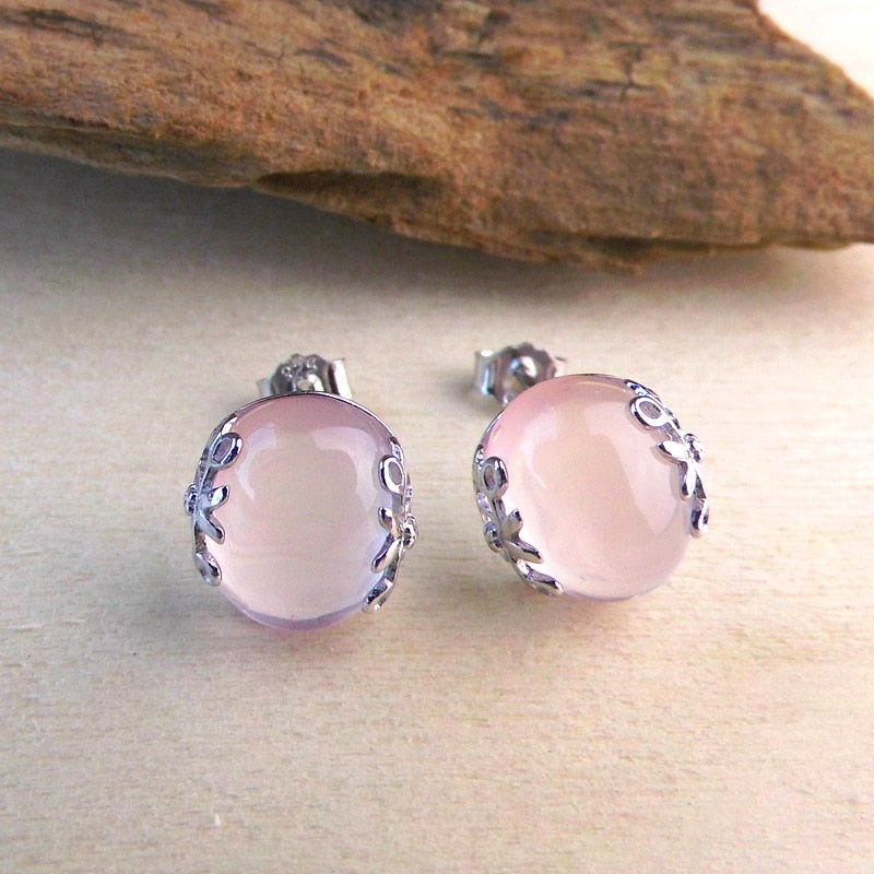 925 Silver Stone Stud Earring for Women Party S925 Sterling Silver Earrings Wedding Jewelry LE59