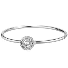 Load image into Gallery viewer, 925 Sterling Silver Bracelet with AAA Micro Zircon Paved Round Circle Twinkling Zircon Bangle Bracelet Jewelry for Women