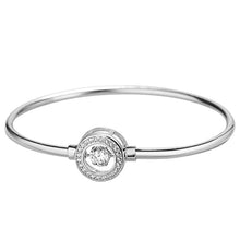 Load image into Gallery viewer, 925 Sterling Silver Bracelet with AAA Micro Zircon Paved Round Circle Twinkling Zircon Bangle Bracelet Jewelry for Women