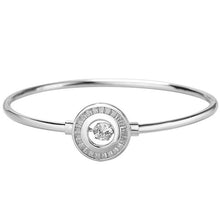 Load image into Gallery viewer, 925 Sterling Silver Bracelet with AAA Micro Zircon Paved Round Circle Twinkling Zircon Bangle Bracelet Jewelry for Women