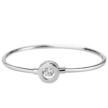 Load image into Gallery viewer, 925 Sterling Silver Bracelet with AAA Micro Zircon Paved Round Circle Twinkling Zircon Bangle Bracelet Jewelry for Women
