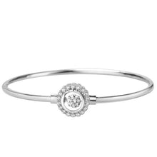 Load image into Gallery viewer, 925 Sterling Silver Bracelet with AAA Micro Zircon Paved Round Circle Twinkling Zircon Bangle Bracelet Jewelry for Women