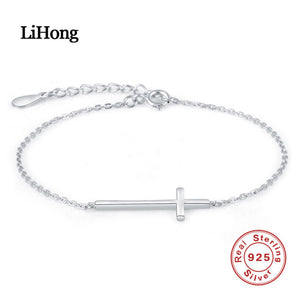 925 Sterling Silver Dangle Charm Bracelets For Women Cross Pulseras Wedding Jewelry 2017 Spring Fashion