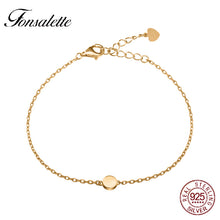 Load image into Gallery viewer, 925 Sterling Silver Dot Circle Bracelet Round Disc Chain Bracelets Bangles Tiny Bead Minimalist Bracelet jewelry wholesale ZK30