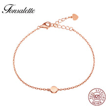 Load image into Gallery viewer, 925 Sterling Silver Dot Circle Bracelet Round Disc Chain Bracelets Bangles Tiny Bead Minimalist Bracelet jewelry wholesale ZK30