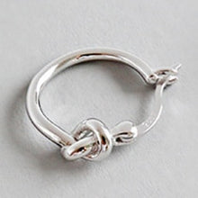 Load image into Gallery viewer, 925 Sterling Silver Earrings for Women Minimalist Circle Knot Earrings Fashion Jewelry