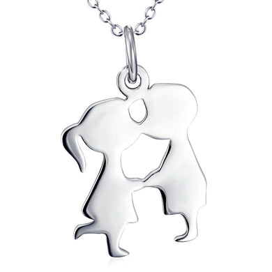 Collana in argento sterling 925 con ciondolo per ragazza e ragazzo Collana girocollo per donna Amante del partito Coppia Collare Regalo Gioielli CHX11967 