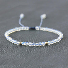 Load image into Gallery viewer, 925 Sterling Silver Friends Thin Bracelets For Women Small Beads 3mm Natural Gemstone Handmade Bracelets Reiki Yoga Jewelry