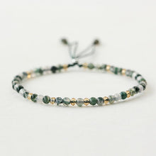 Load image into Gallery viewer, 925 Sterling Silver Friends Thin Bracelets For Women Small Beads 3mm Natural Gemstone Handmade Bracelets Reiki Yoga Jewelry