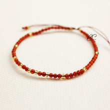 Load image into Gallery viewer, 925 Sterling Silver Friends Thin Bracelets For Women Small Beads 3mm Natural Gemstone Handmade Bracelets Reiki Yoga Jewelry