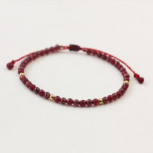 Load image into Gallery viewer, 925 Sterling Silver Friends Thin Bracelets For Women Small Beads 3mm Natural Gemstone Handmade Bracelets Reiki Yoga Jewelry