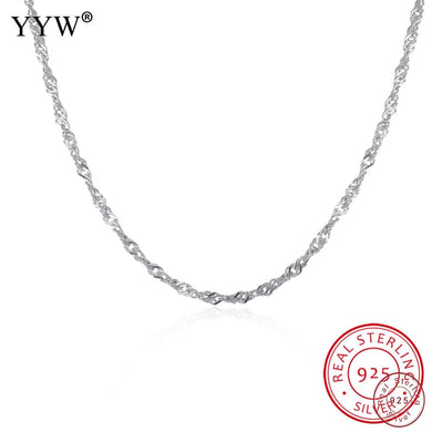 Collane con catene a maglie in argento sterling 925 adatte per ciondoli pendenti per donne uomini regalo di gioielli di lusso S925 