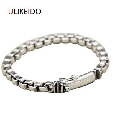 Braccialetti da uomo in argento sterling 925 Moda prepotente Catena classica a mano per uomini e donne Bracciale con ciondoli per gioielli 267 