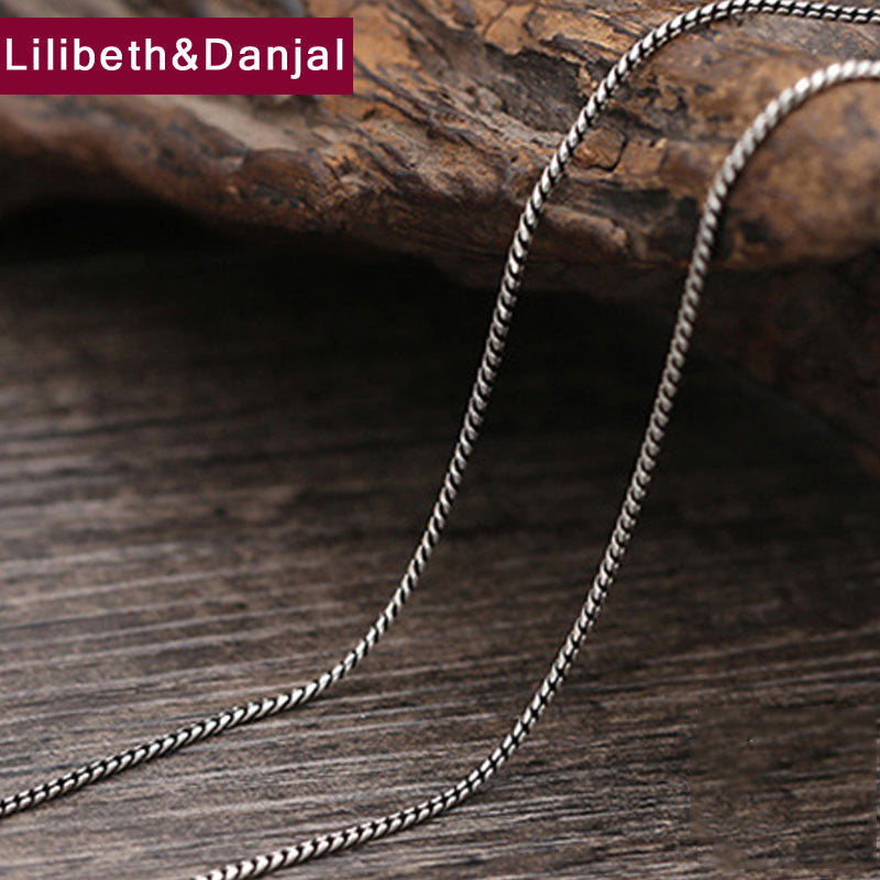 Collana in argento sterling 925 da uomo gioielli con catena a serpente collana con ciondolo regalo da donna gioielleria raffinata all'ingrosso N9 