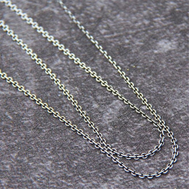 925 Sterling Silver Necklaces Women Men Chain Necklaces Rope Chain Antique Silver Color Statement Necklace Fine Jewelry 2mm