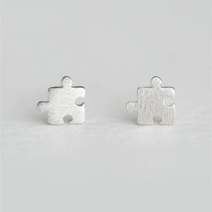 925 Sterling Silver Splicing Block Shape Stud Earrings For Women Casual Style Girl Earings Personality Sterling-silver-jewelry