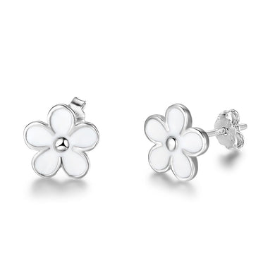 925 Sterling Silver Stud Earrings Women Flower Earrings Silver Women Jewelry Fahion Gifts For Girl (EA102006)