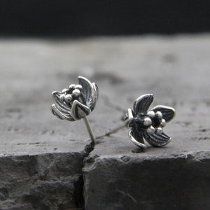 925 Sterling Silver Tiny Flower Stud Earring For Men & Women Ethnic Earring Hand Made Jewelry arete de plata para mujer