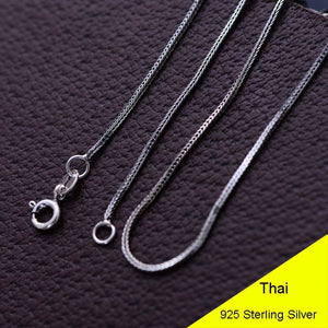 925 Sterling Silver Vintage Thai Silver Retro Men & Women Chain Necklace Fine Jewelry Exquisite Fox Chain CH023650