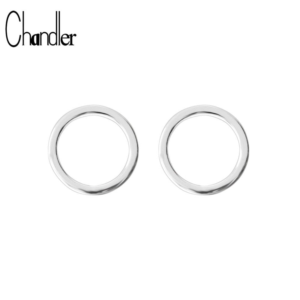 925 sterling silver Round Circle Stud Earrings For Women Geometrical Casual Simple Ear Jewelry Online Sentiment Shopping India