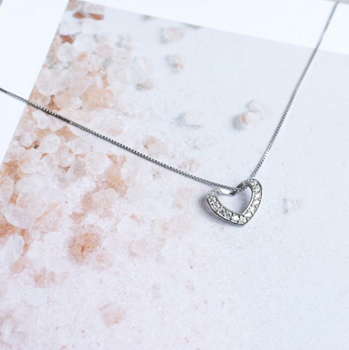 925 sterling silver hollow double pendant necklace stars pendant female temperament clavicle chain CN012