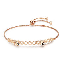Carica l'immagine nel visualizzatore di Gallery, 925 sterling silver honeycomb bee bracelets rose gold fashion honeybee openwork honeycomb bracelets for women charms jewelry